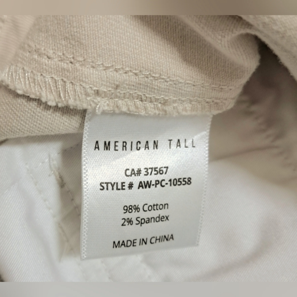 American Tall Cargo Chino Pants | 12 Tall | Soft Beige | Utility Style - Picture 7 of 16